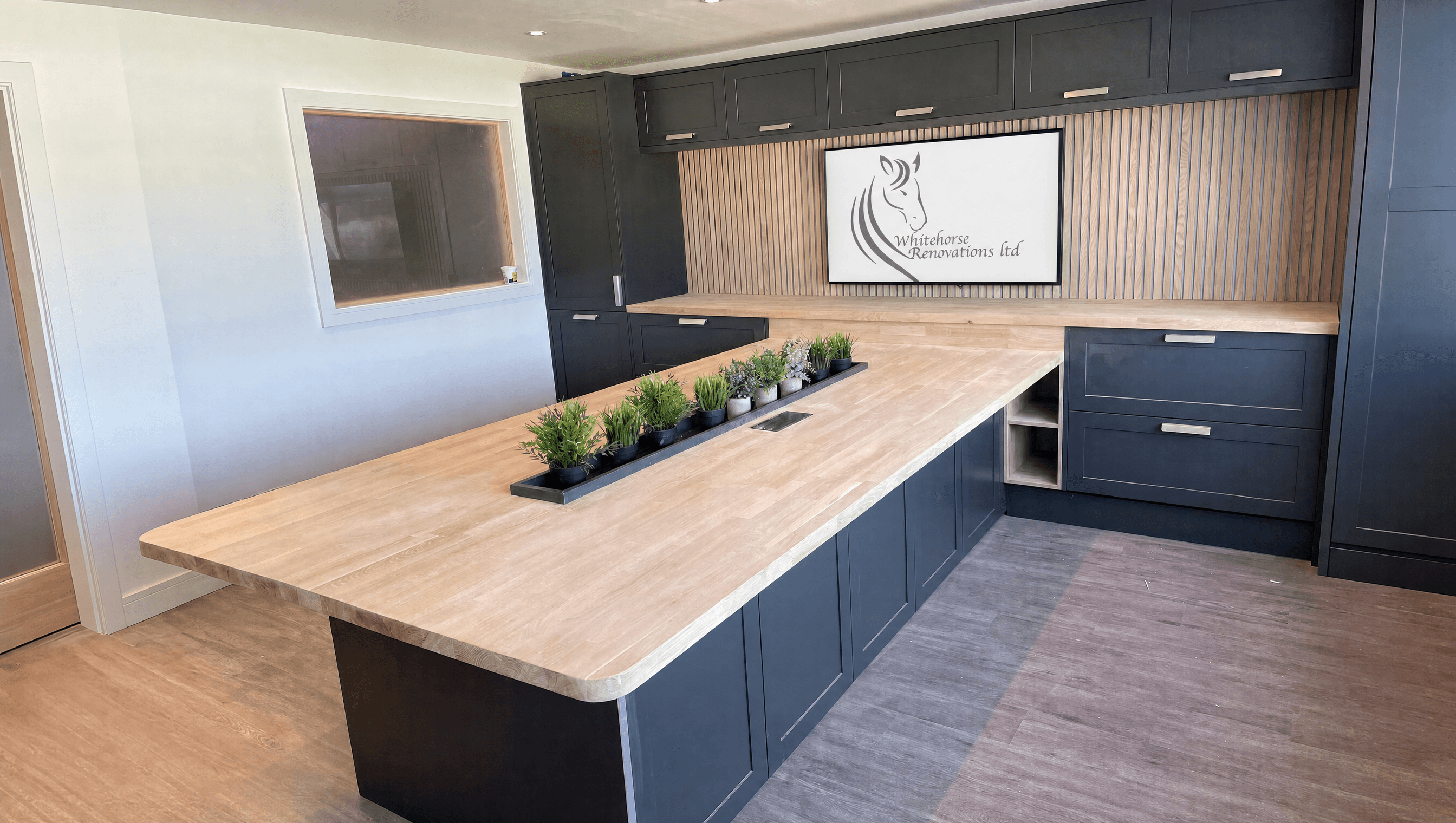 A completed kitchen renovation by Whitehorse Renovations
